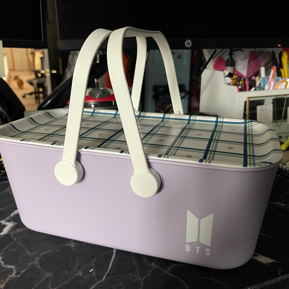 BTS Picnic Basket - OFFICIAL MERCH BTS BANGTAN - Purple Basket